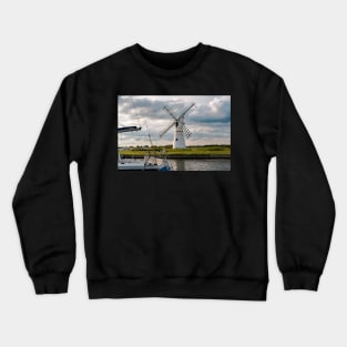 Thurne Mill at Thurne Mouth in the Norfolk Broads Crewneck Sweatshirt